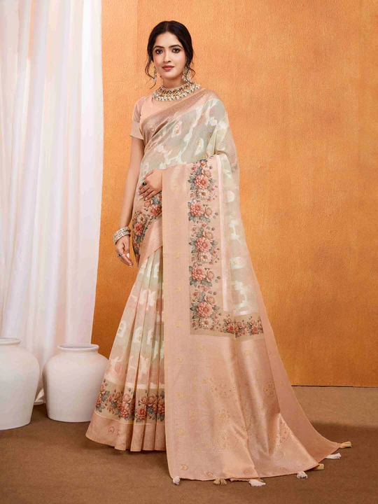 Classic Floral Banarasi Silk Saree